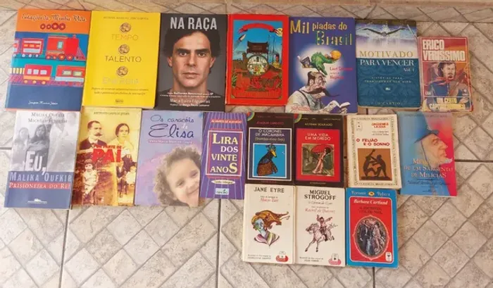 Lote 18 livros antigos na raça 20000 léguas romance rebeca antiguidades