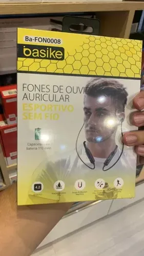 Fone Bluetooth Sport Basike - Novo Lacrado - Somos Loja Fisica