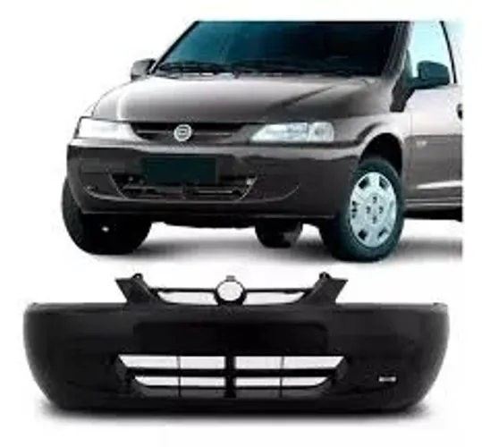 Parachoque Celta dianteiro 2000 à 2006 Preto Liso