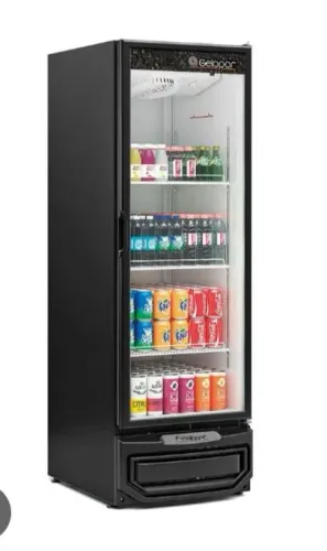 NZ. Refrigerador vertical porta de vidro 570 litros GELOPAR 