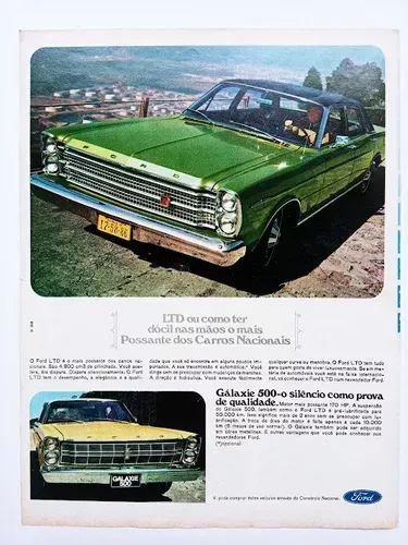Ford Galaxie e LTD - Propaganda original de revista de época - várias para escolher