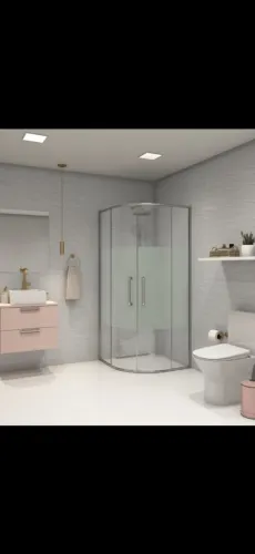 Box de Canto P/ Banheiro Arredondado 