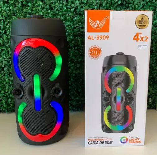 Caixa Som Canhão Bluetooth MP3 FM USB SD 50w - R$ 179,99