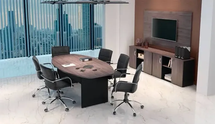 Mesa Reunião semi-oval 25mm Maranello