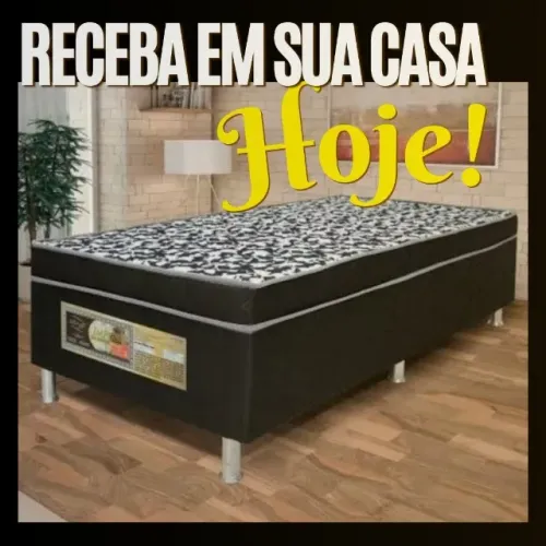 Cama Box de Solteiro Acolchoada _ Mega Saldão