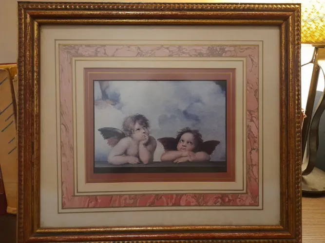 Quadro Decorativo Anjos da Capela Sistina de Rafael