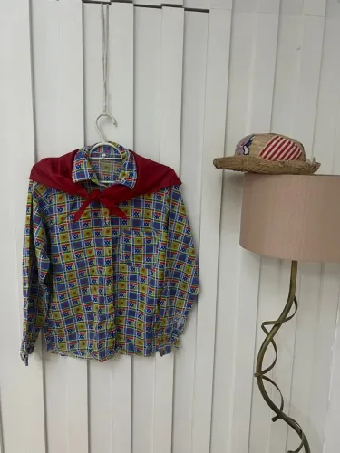 Camisa Junina Masculina Tam. 16 - Veste 12 a 13 Anos