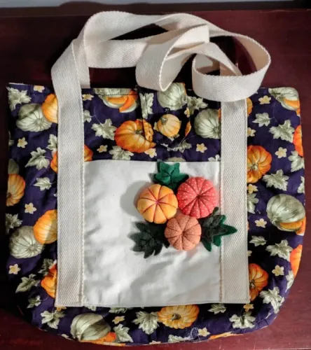 Bolsa de Patchworrk em tecido de algodão