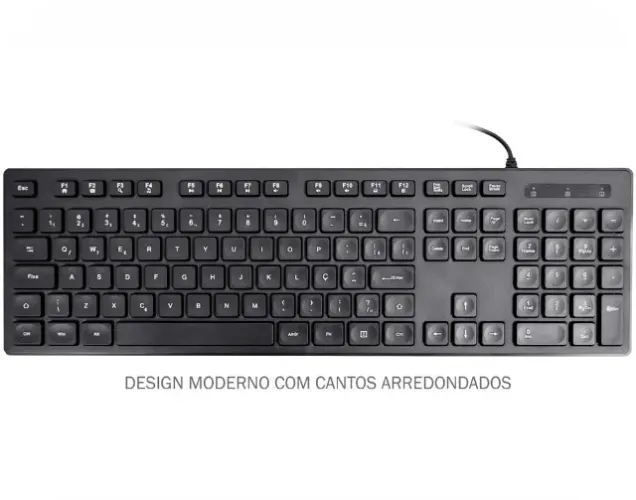 Teclado multimídia KM-D628 - ENTREGA GRATIS E GARANTIA DE 1 ANO EM ATÉ 12X