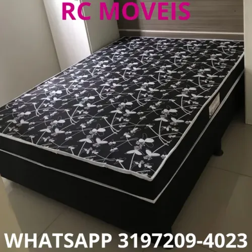 Cama Box Casal OrthoBox - Colchão D33 e Estrutura em Eucalipto