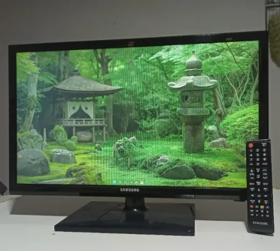 Monitor Tv Samsung 24 polegadas, com controle, aceito cartão