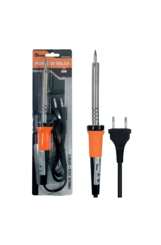 FERRO DE SOLDA 80W 127V MB TOOLS GB59027 PRETO LARANJA