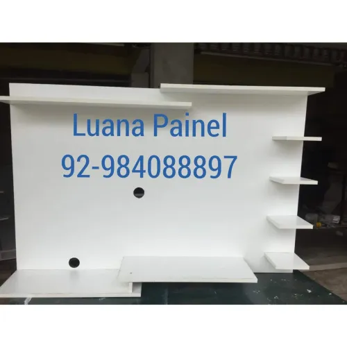 Painel de TV Moderno com Prateleiras - Luana Painel