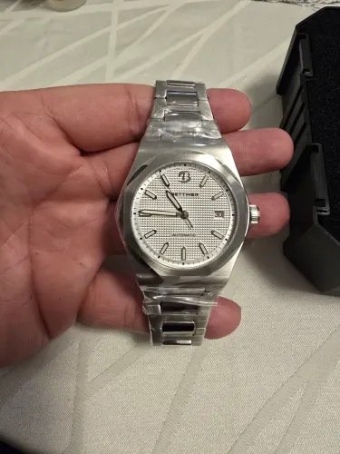 Relógio Bettimer B8001 V1 automático 40mm Silver dial