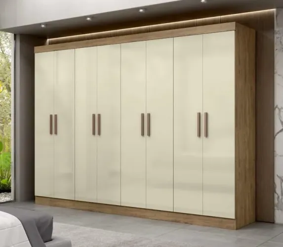 Guarda-Roupa Casal 8 Portas MDF Moderno com Design Elegante
