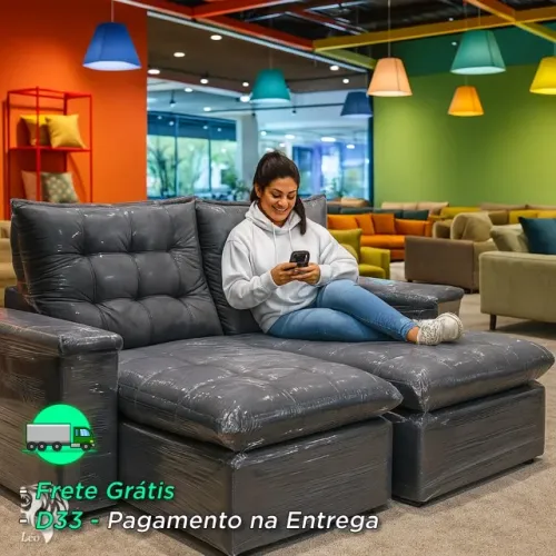 Retrátil e Reclinável 2 Metros D45 Três Lugares