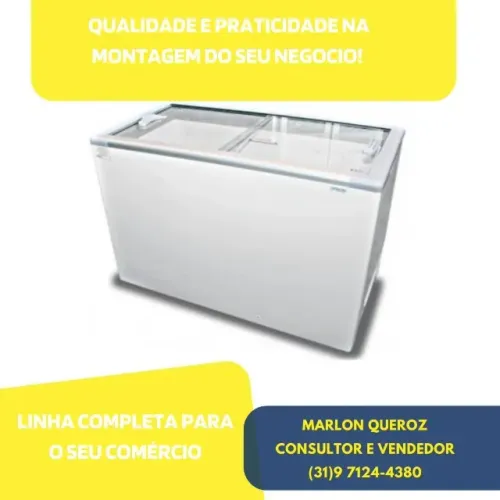 Congelador Tampa de Vidro 411 Litros Fricon 127/220v