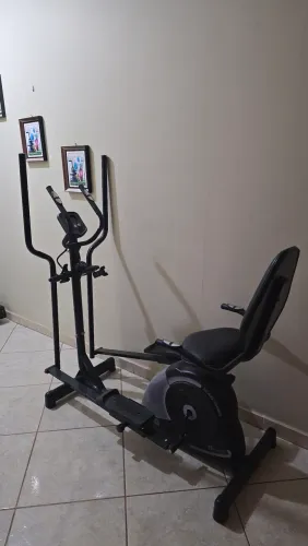 Bicicleta ergometrica + eliptico com ajuste de intensidade e cronômetro (novissimo)