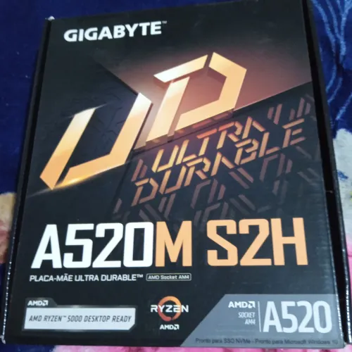 placa mãe gigabyte a520m s2h ddr4, amd, am4