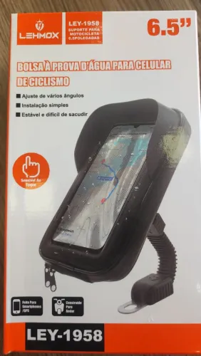 Suporte para Celular de Motocicleta Impermeável 6.5"
