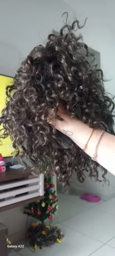 Lace cabelo humano cacheado (híbrida)