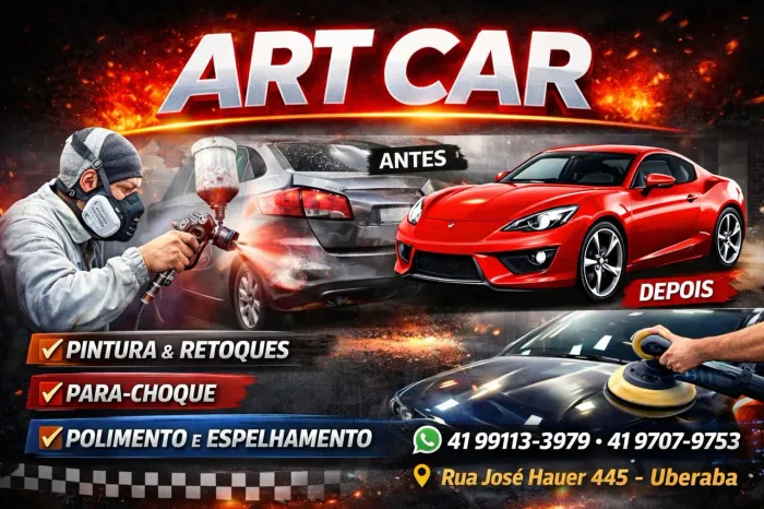Pintura Automotiva, Retoques e Polimento - ART CAR