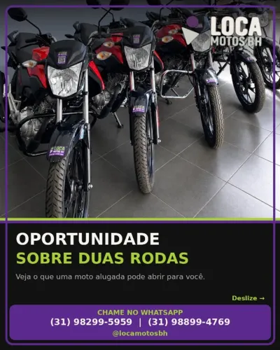 CG 160 Start Disponível para Locação- R$250/semana - LocaMotos BH