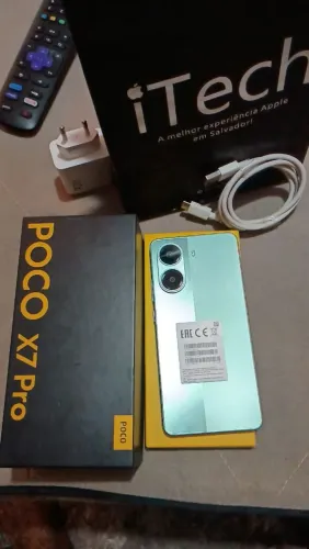 Poco X7 Pro com caixa e nota 