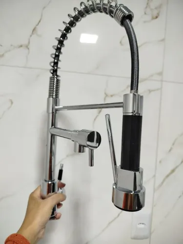 Torneira Gourmet Cozinha Monocomando Com Mola Cromada Linda