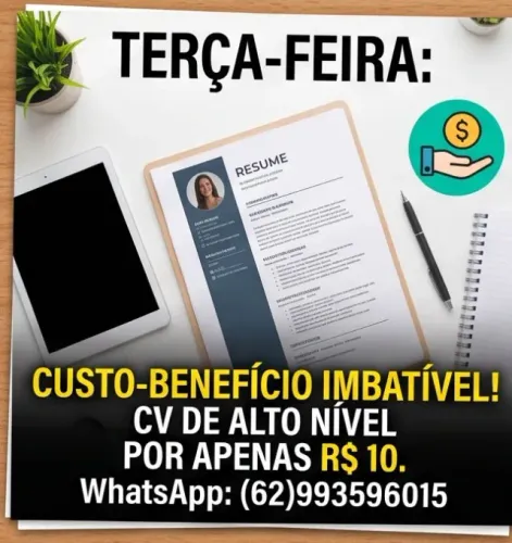 ? Currículo Profissional em até 24 horas por apenas R$ 10!