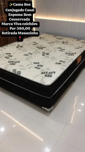 Cama de casal Conjugado Espuma D28 Bem Conservada Retirada Mauazinho ?