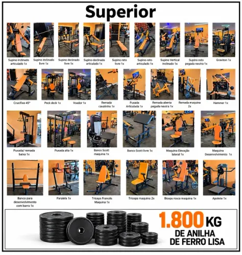 Academia completa para 700m2.
