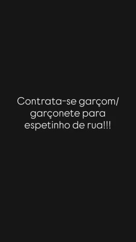 Vaga para garçom/garçonete