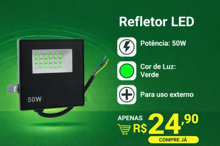 Refletor na cor verde