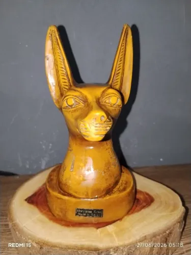 Estátua Busto Anúbis Deus Egípcio Original - Trazido do Egito