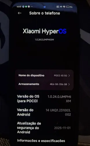 POCO X5 5G 256GB + Caixa e Carregador Original | Leia a descrição