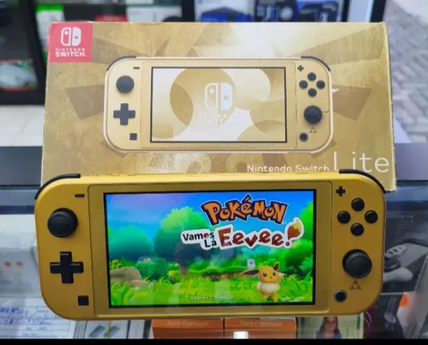 Nintendo swich lite edição do zelda destravado cartão 128 gigas