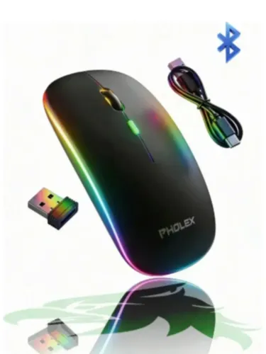 Mouse sem fio recarregavel RGB