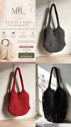 Bolsas em Macramê