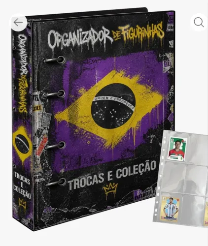 Fichário para álbum figurinha copa 2026 70 folhas 