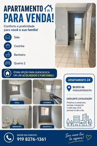 Vendo apartamentos Paraupebas Pará 30mil