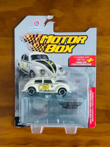 miniatura Fusca motor box com case para guardar