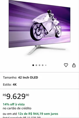 Monitor Gamer Philips EVNIA 42" 4K OLED 138Hz 42M2N8900