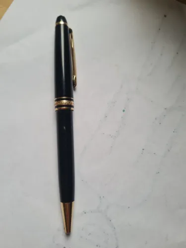 Caneta Montblanc Esferográfica Meisterstuck Classique Revestida em Ouro Original
