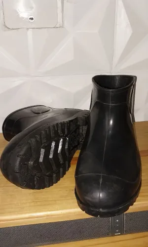Bota cano curto pra chuva moto boy