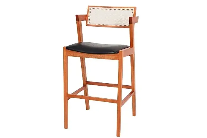 Banqueta em Madeira e Telinha Design Moderno r66