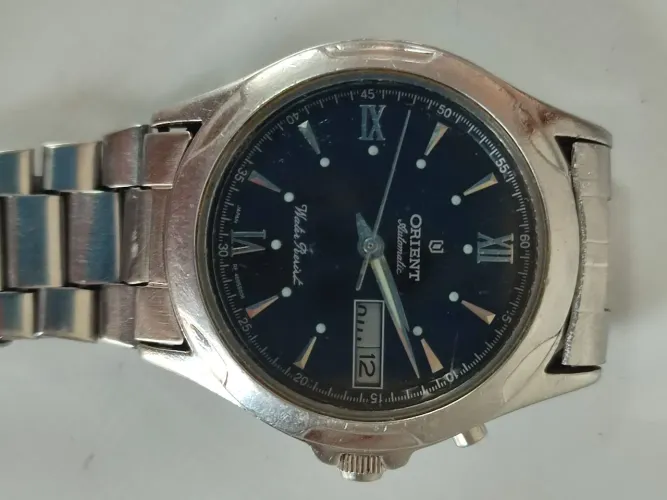 Relógio Orient Automático Masculino 469SS006 - Fundo Preto / Números Romanos