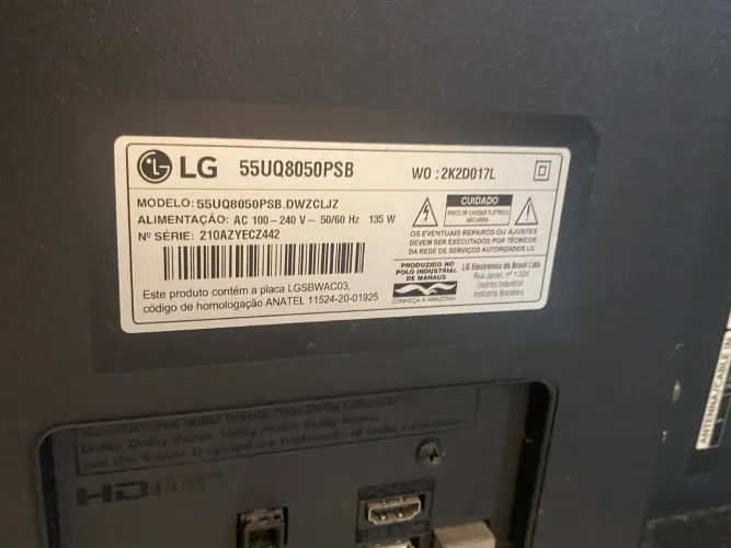 Vendo Tv LG 55 polegadas com avaria 