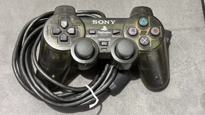 Controle PS2 Original - Preto Transparente