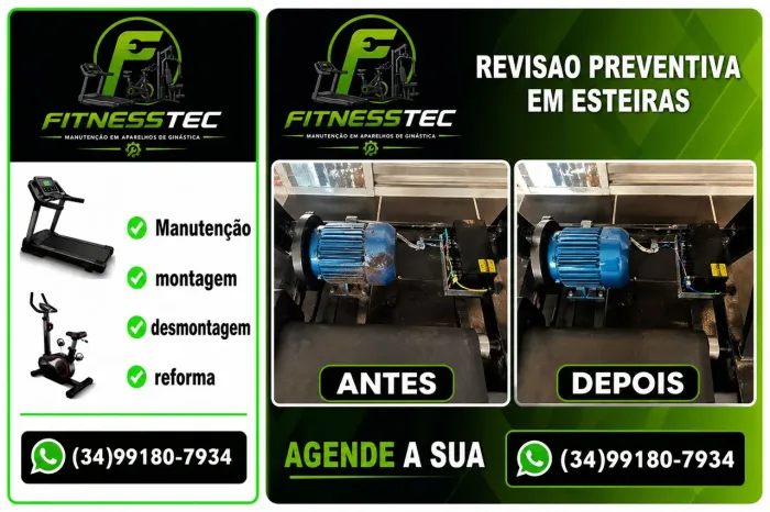 Manutenção em aparelhos de ginástica 